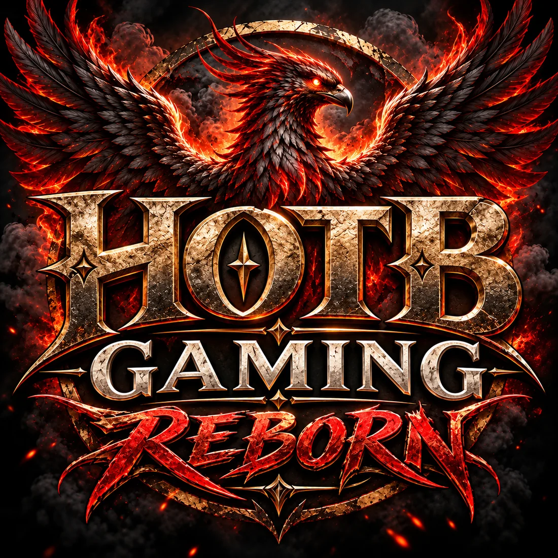 HOTB Gaming Reborn fire phoenix brand emblem